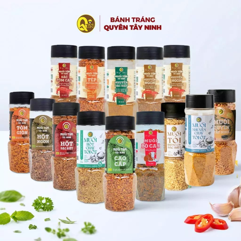 Muối Tôm Tây Ninh Hủ Cao Cấp| Muối Hột, Muối Nhuyễn, Muối Sặc, Muối Bò| Quyên Tây Ninh