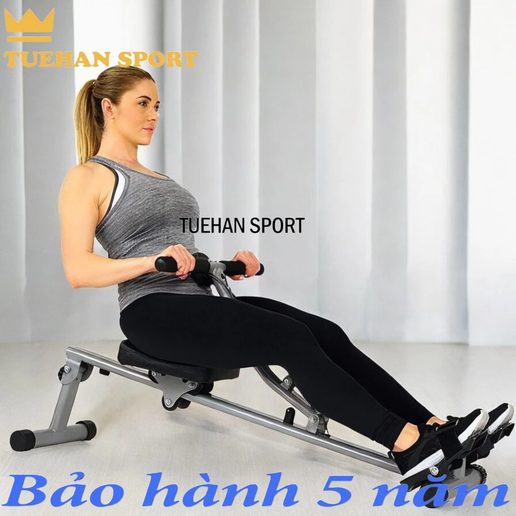 Máy chèo thuyền Sunny Health & Fitness SF-RW1205 với điện trở có thể điều chỉnh 12 mức, màn hình kỹ thuật số
