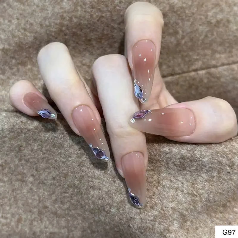 G97 - Bộ 30 móng mắt mèo ombre sang chảnh shop loan kim nail giả mẫu mới đi chơi trung thu, tiệc cưới 2026