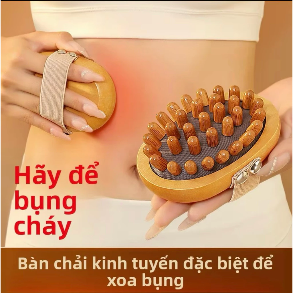 Lược Gỗ Massage Cơ Thể Lưu Thông Khí Huyết - Chăm Sóc Cơ Thể