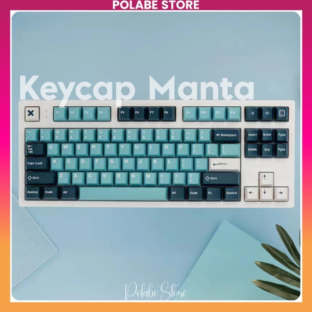 Keycap Manta Aifei Deep Sea Blue - Cherry Profile ABS Keycap Bàn Phím Cơ 60 68 75 TKL Fullsize Alice Polabe