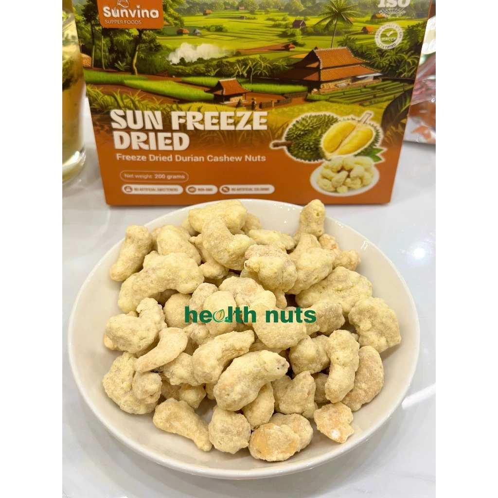 Hạt Điều Rang Sấy Thăng Hoa Vị HOT Ăn Vặt Healthy NGON thơm béo giòn by Health Nuts (Hộp 200g)