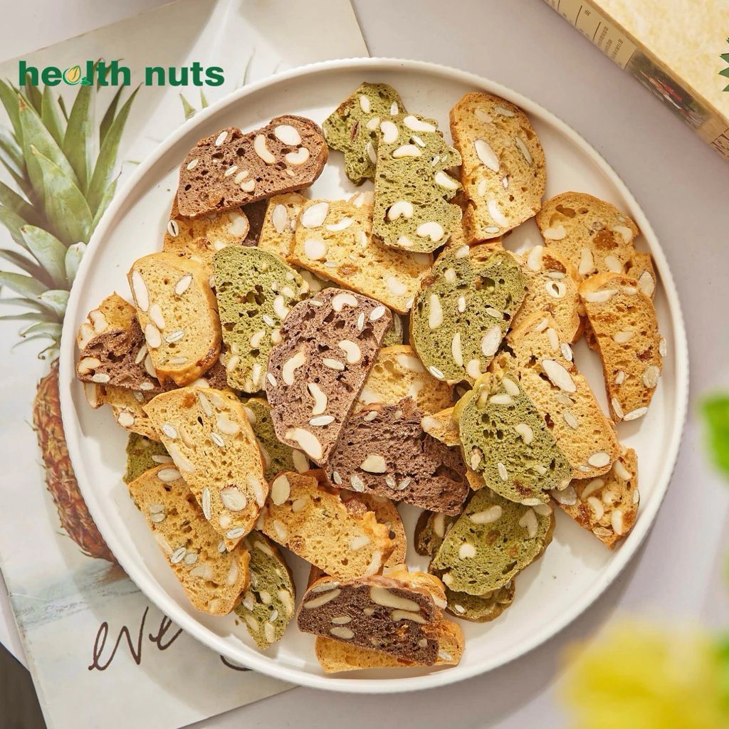 Bánh Biscotti vị Dâu Tây, Xoài, nhiều Hạt HealthNuts