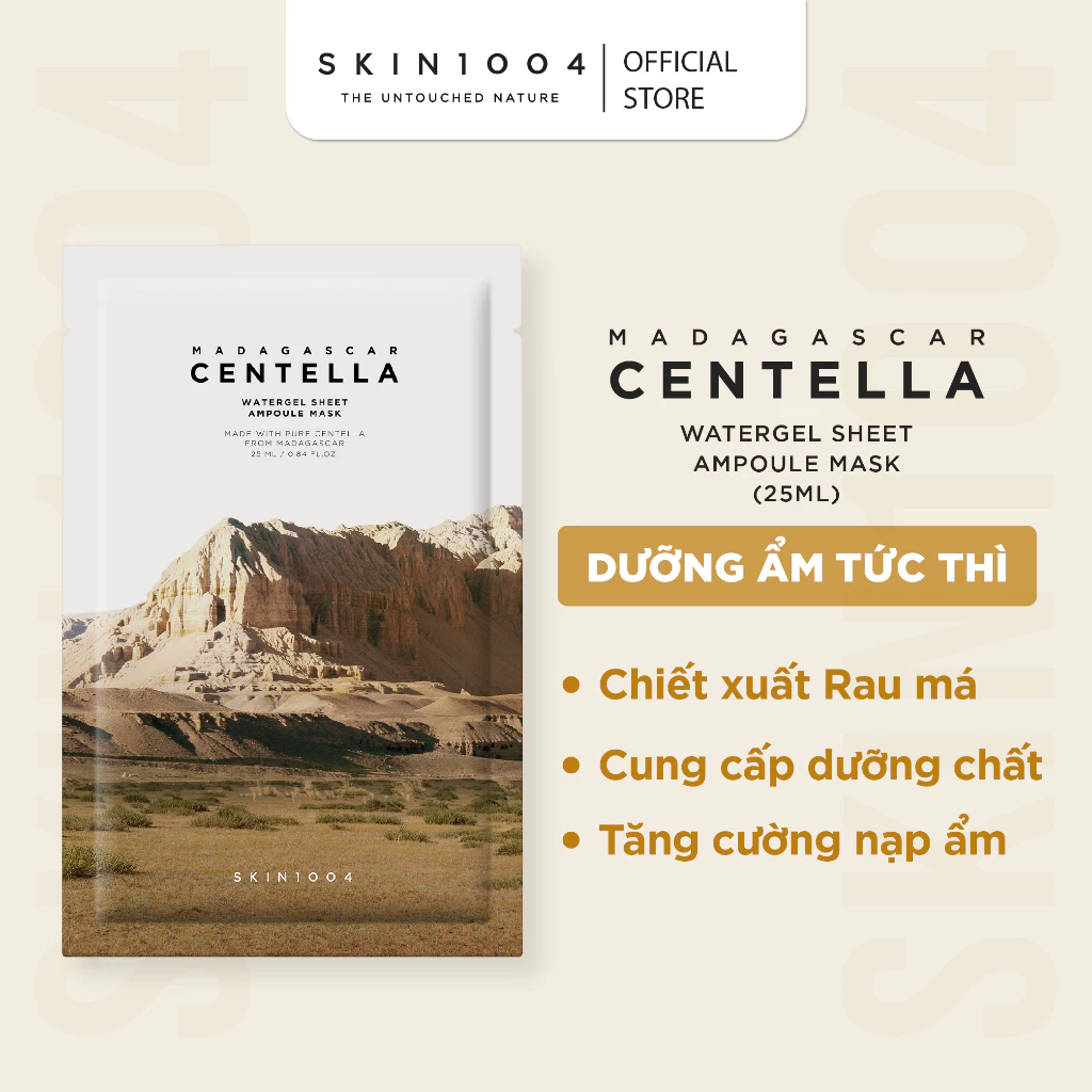 Mặt nạ dưỡng ẩm, làm diu da Skin1004 Madagascar Centella Watergel Sheet Ampoule Mask 25ml