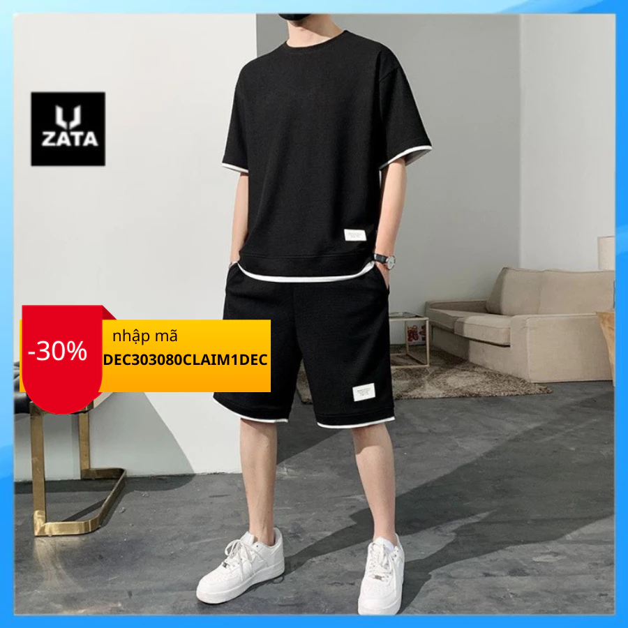 Bộ thể thao nam mùa hè chất cotton xốp thái, đồ bộ nam form dáng trẻ trung Zata Vn - BttnLayer