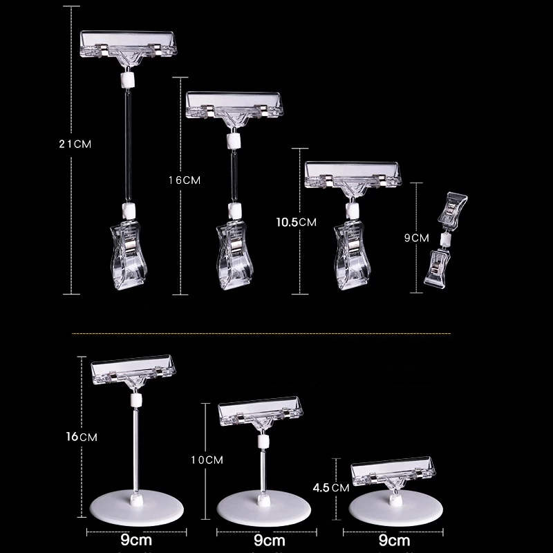 (Combo 2 Cái) Kẹp nhựa để bàn, kẹp mica, kẹp giá sale, kẹp wobbler quảng cáo cho cửa hàng siêu thị - Đa dạng mẫu