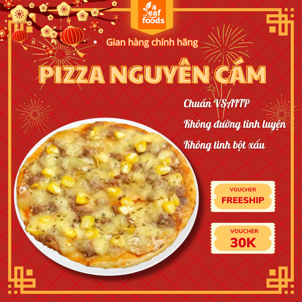 Bánh pizza nguyên cám Baker Baking không chất bảo quản dành cho người ăn kiêng eatclean