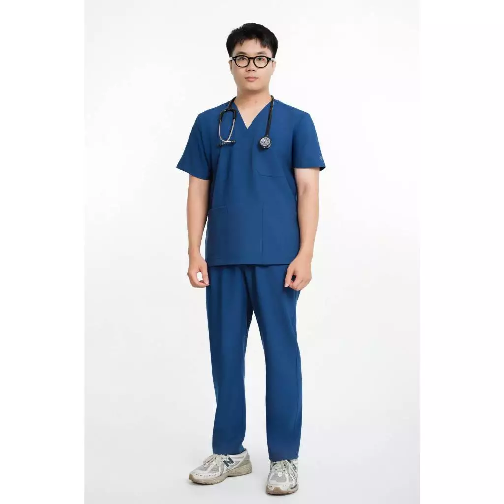 Bộ Scrubs Nam BLOUDI Basic, đồng phục phòng khám, bệnh viện, spa