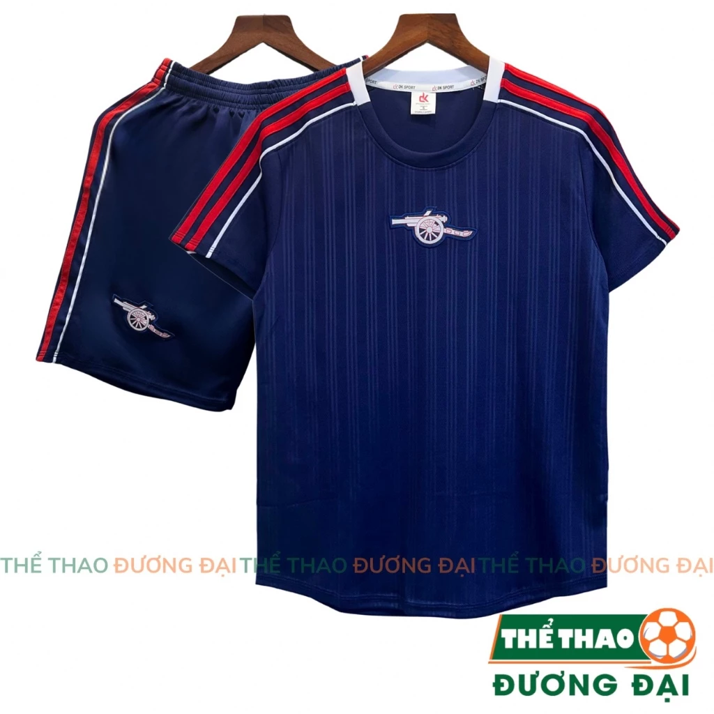 Quần Áo Bóng Đá Ars Fanmade Xanh Đen Thun Mè Thoáng Khí Thể Thao Đương Đại