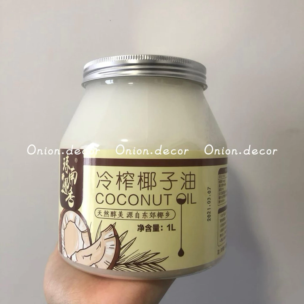 Dầu dừa nguyên chất ép lạnh lọ miệng rộng 1000ml