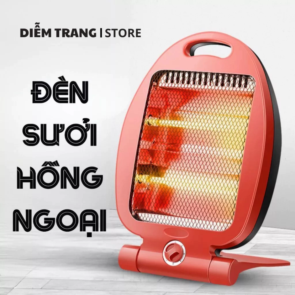 Đèn Sưởi FUJIKA Hồng Ngoại Sưởi Ấm Có Tấm Lưới Bảo Vệ An Toàn - Máy Sưởi FUJIKA 2 Bóng 800w Toả Nhiệt Nhanh