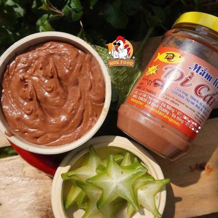 Nước Mắm Ruốc Dì Cẩn Đà Nẵng Hũ 500g ,mắm ruốc nguyên chất miền trung, đậm đà truyền thống chất lượng loại 1