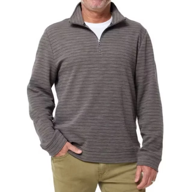 Áo thun len dành cho nam dài tay  1/4zip Doc.kers form Âu