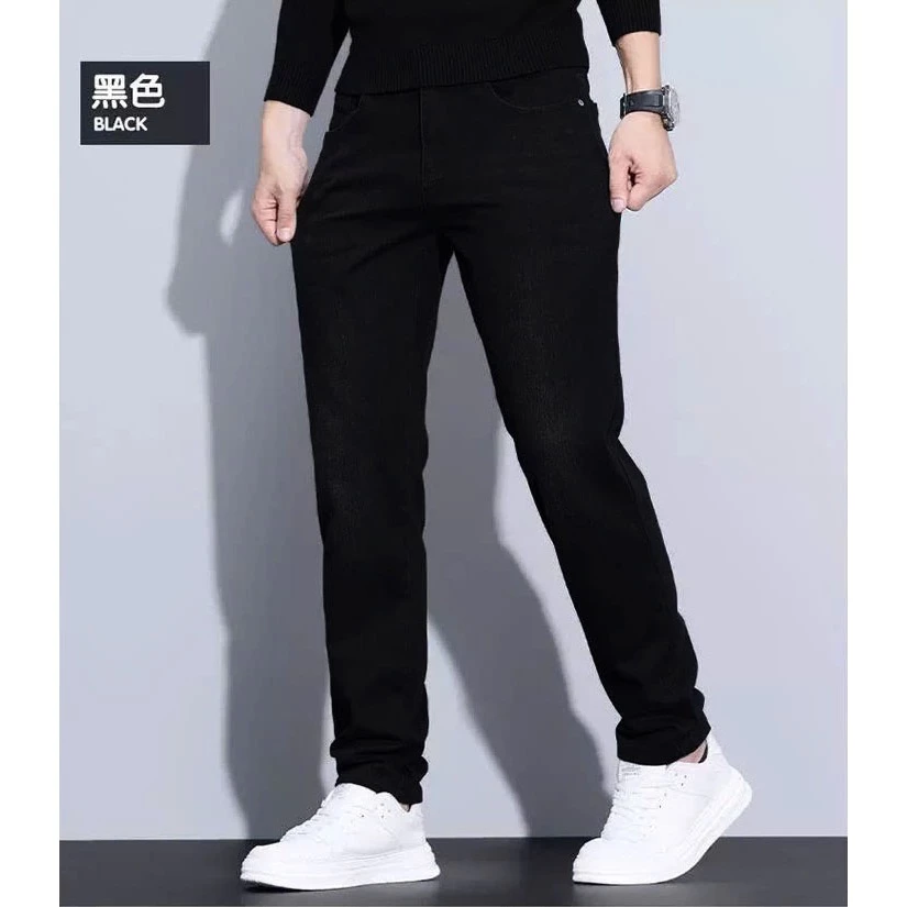 CÓ SIZE ĐẠI - QUẦN BÒ NAM VẢI CO GIÃN MỊN ĐẸP MAY KỸ SANG TRỌNG LỊCH LÃM DỄ PHỐI ĐỒ QUẦN JEAN ĐEN TRƠN X1 HL QJN
