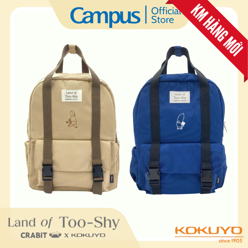 Balo Cặp Học Sinh Land of Too Shy chống thấm nước, đựng vừa laptop 15 inch, thiết kế thông minh, dung tích rộng rãi