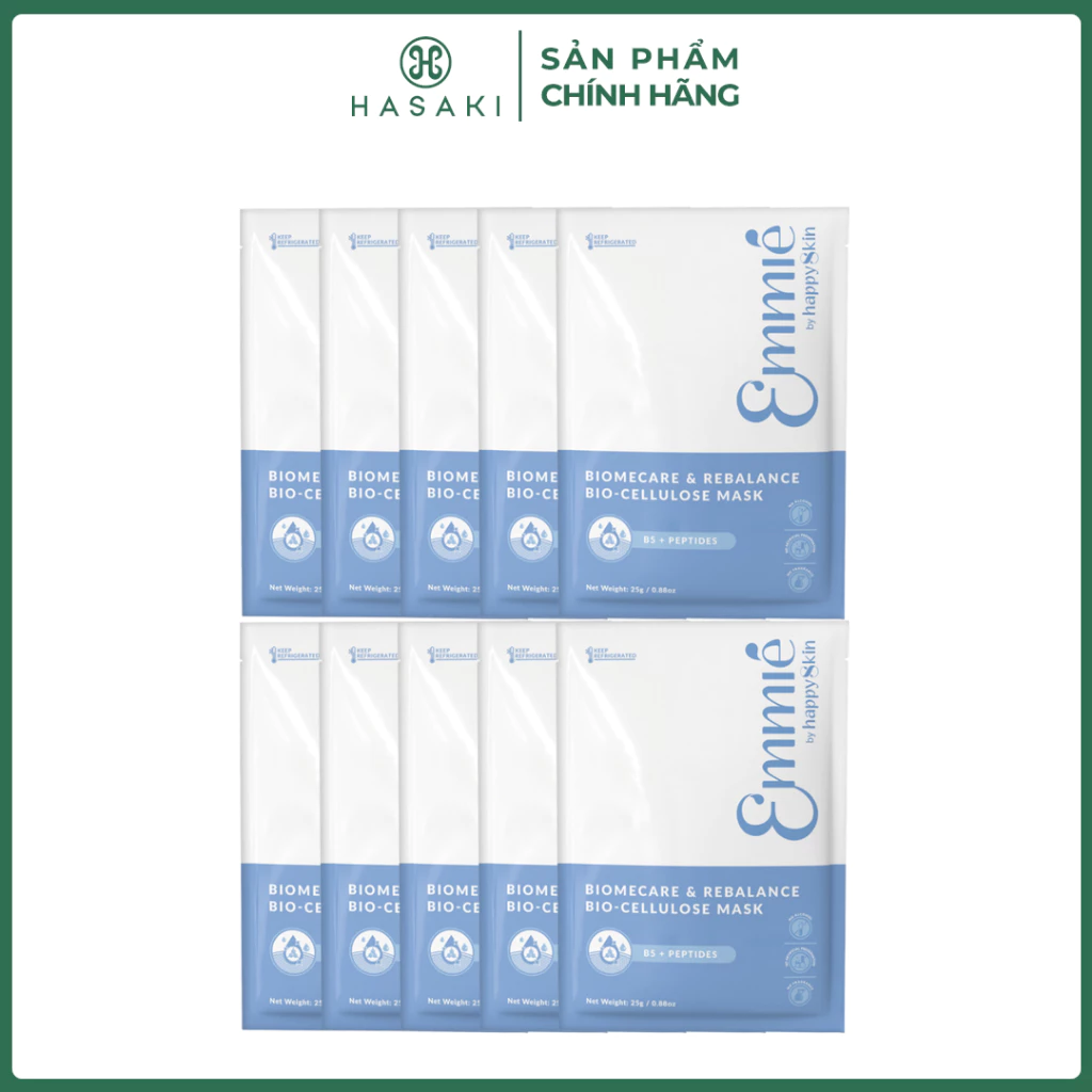 [DAILY] Combo 10 Mặt Nạ Sinh Học Emmié by Happy Skin Phục Hồi Da 25g Hasaki Sản Phẩm Chính Hãng