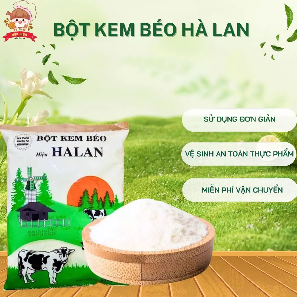 Bột kem béo Hà Lan - Gói nguyên 500g