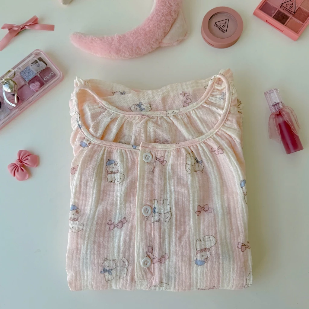 SẢN PHẨM MỚI Đầm xô Muslin nữ dáng dài suông rộng – mặc nhà đi chơi, bầu mặc được – họa tiết vintage xinh xắn NT16