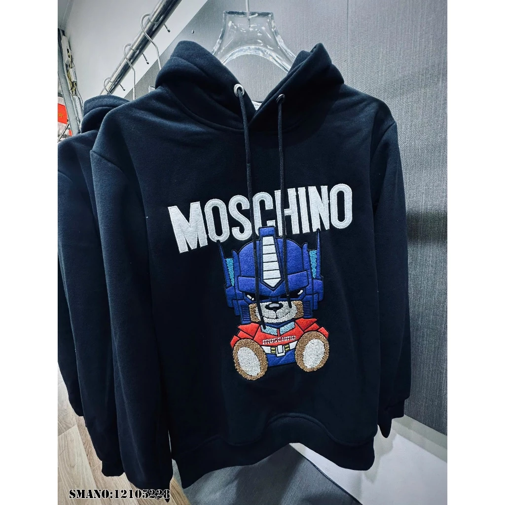 Áo Hoodie Nỉ Gấu Logo Hình In Nhiệt Chất Liệu Nỉ Bông Dày Dặn Dáng Rộng Phong Cách Boy Phố Hot Trend 2025