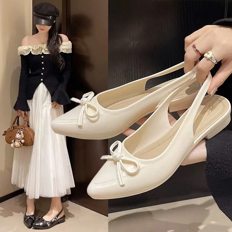 [LÙI 1 SIZE] Giày nữ thiết kế nơ xinh xắn, phù hợp đi chơi đi làm- 635
