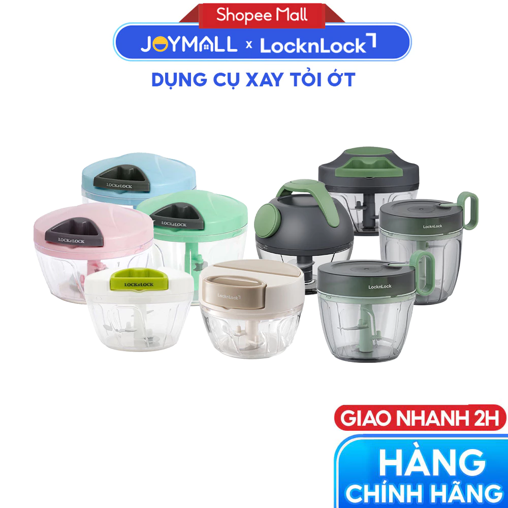 Dụng cụ xay tỏi ớt LocknLock CKS308 CKS309 CKS310 - Hàng chính hãng, kéo tay đơn giản - JoyMall
