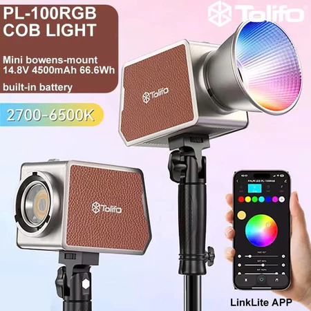 Đèn led TOLIFO PALM PL-100B , TOLIFO PALM PL-100RGB quay chụp ngoại cảnh