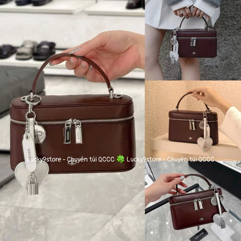 Túi nữ Túi dáng cốp dẹt Full box tặng charm hoa chất da siêu đẹp mẫu mới hot trend thời trang đẹp 6021#