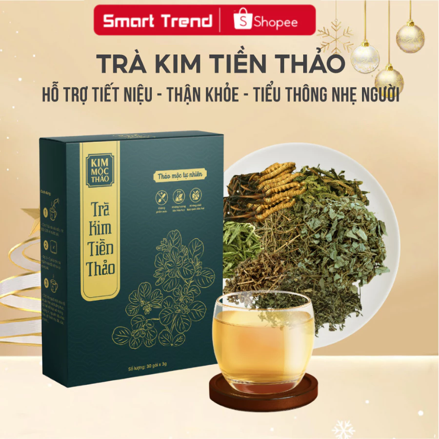 Trà Kim Tiền Thảo Túi Lọc Kim Mộc Thảo hỗ trợ tiết niệu, lợi tiểu, giảm tiêu buốt, tiểu đêm, nguyên liệu từ thiên nhiên