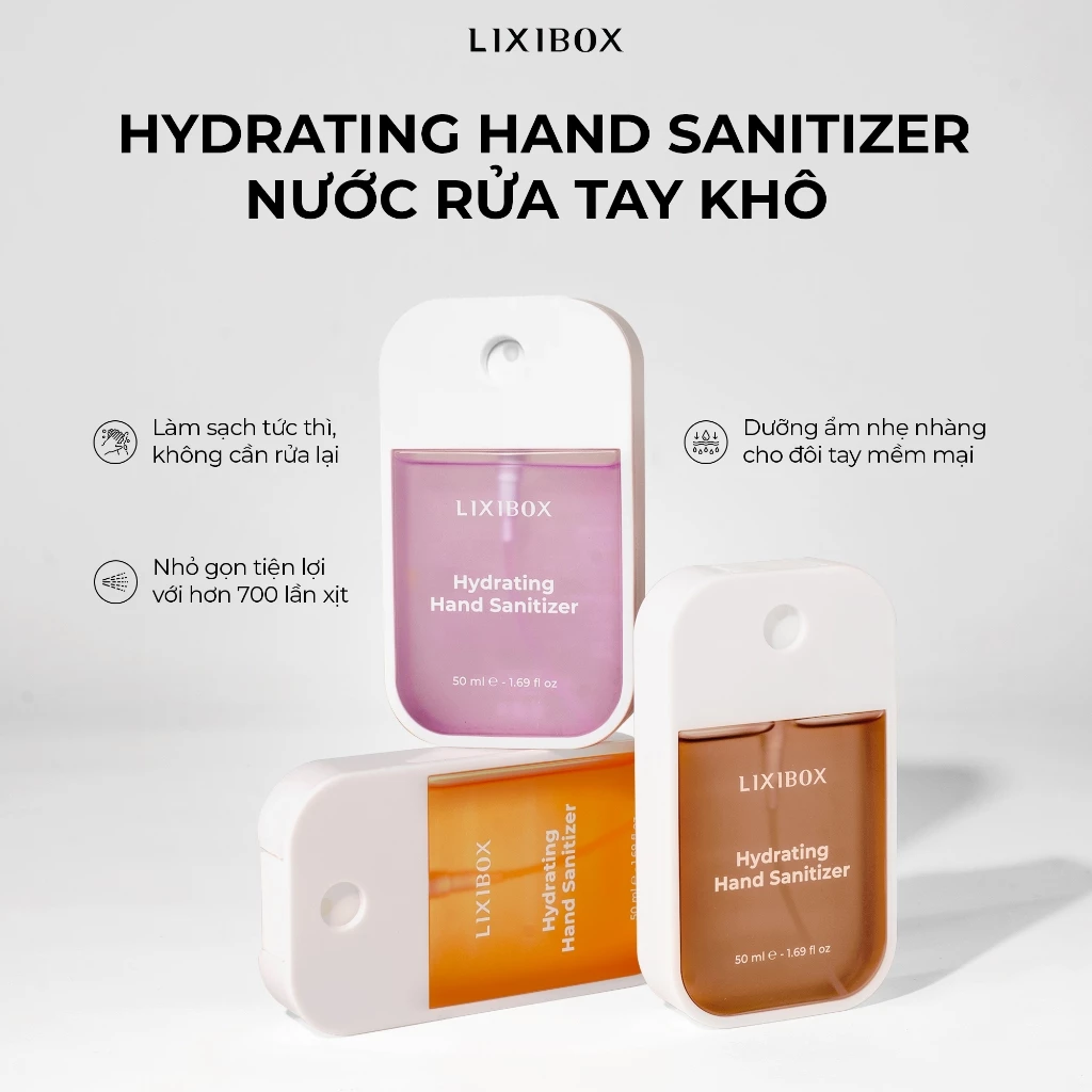 Nước Rửa Tay Khô Lixibox Hydrating Hand Sanitizer 50 ml