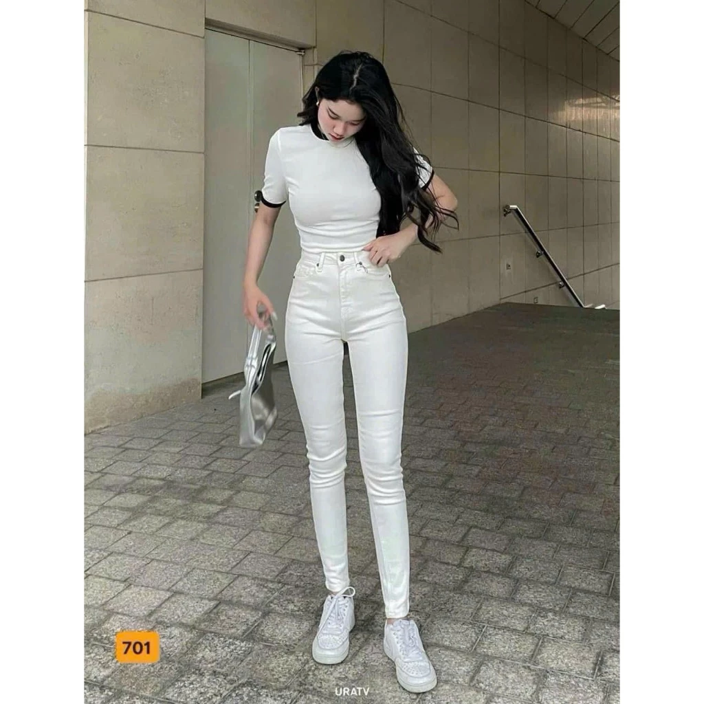 Quần Jean Nữ Lưng Cao 💖FREESHIP💖 Quần Bò Nữ Mẫu Mới Kiểu Dáng Sang Chảnh Thời trang Chuẩn Hàng Shop Lady Fashion - QJNU5