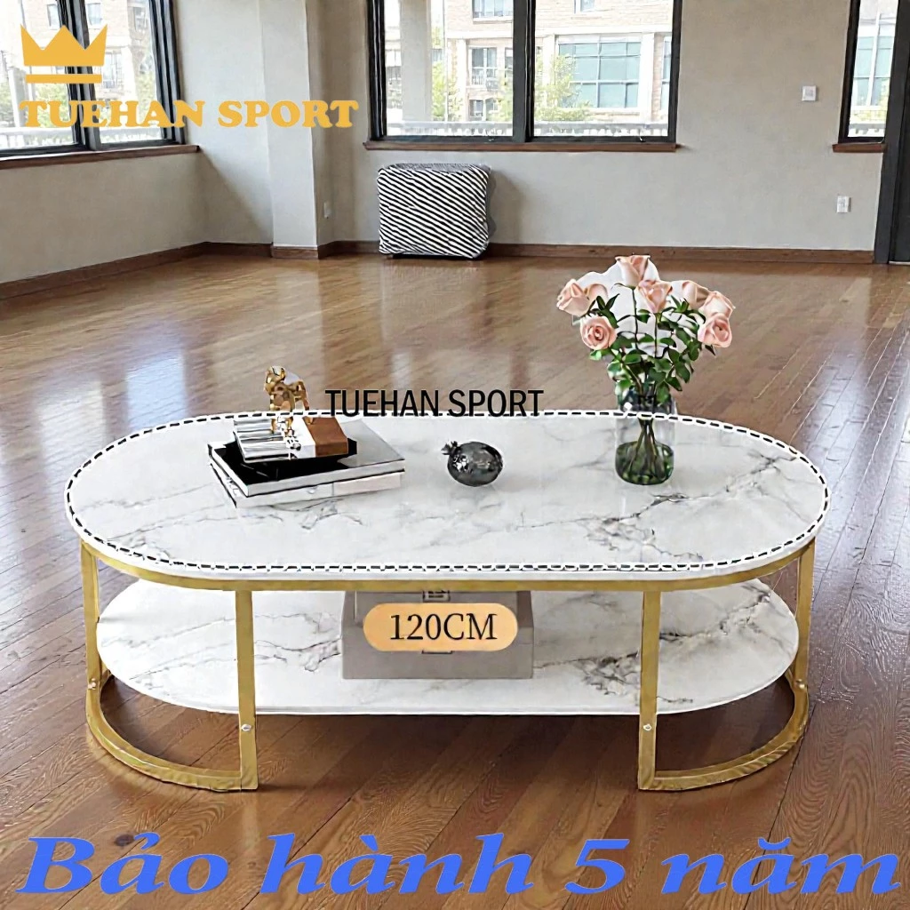 Bàn Trà Phòng Khách 2 Tầng Mặt Đá YK02