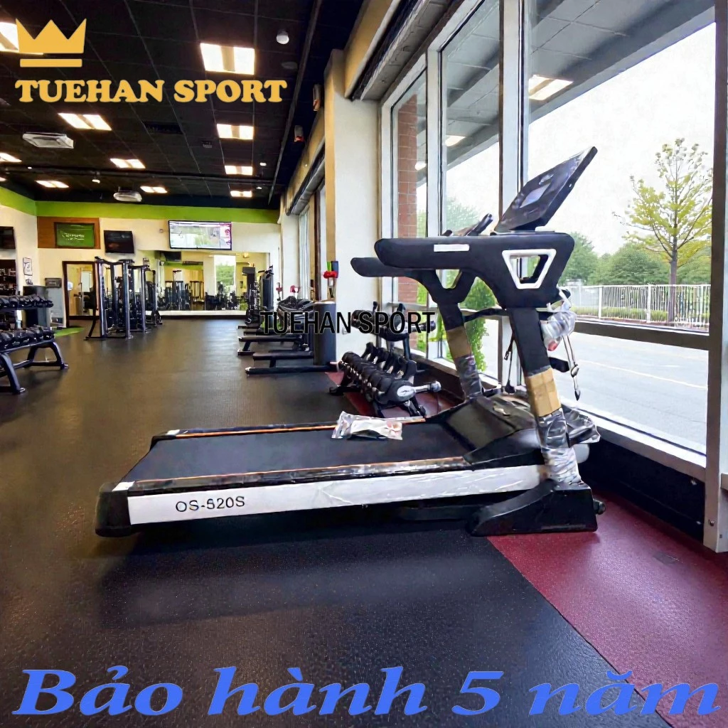 Máy chạy bộ cao cấp OSAKY OS-520S Luxury  TUEHAN SPORT tốc độ 18 km/h công xuất 4.5hp máy tập thể dục trong nhà