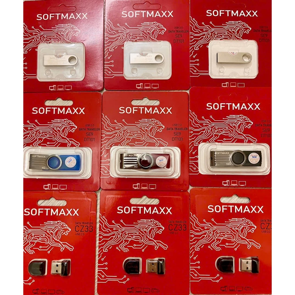 Bộ nhớ ngoài Memory Usb 64GB-32GB-16GB-8GB-4GB-2GB Chất Lượng Cao Bảo Hành 5 Năm SOFTMAXX - Nhỏ gọn bền bỉ