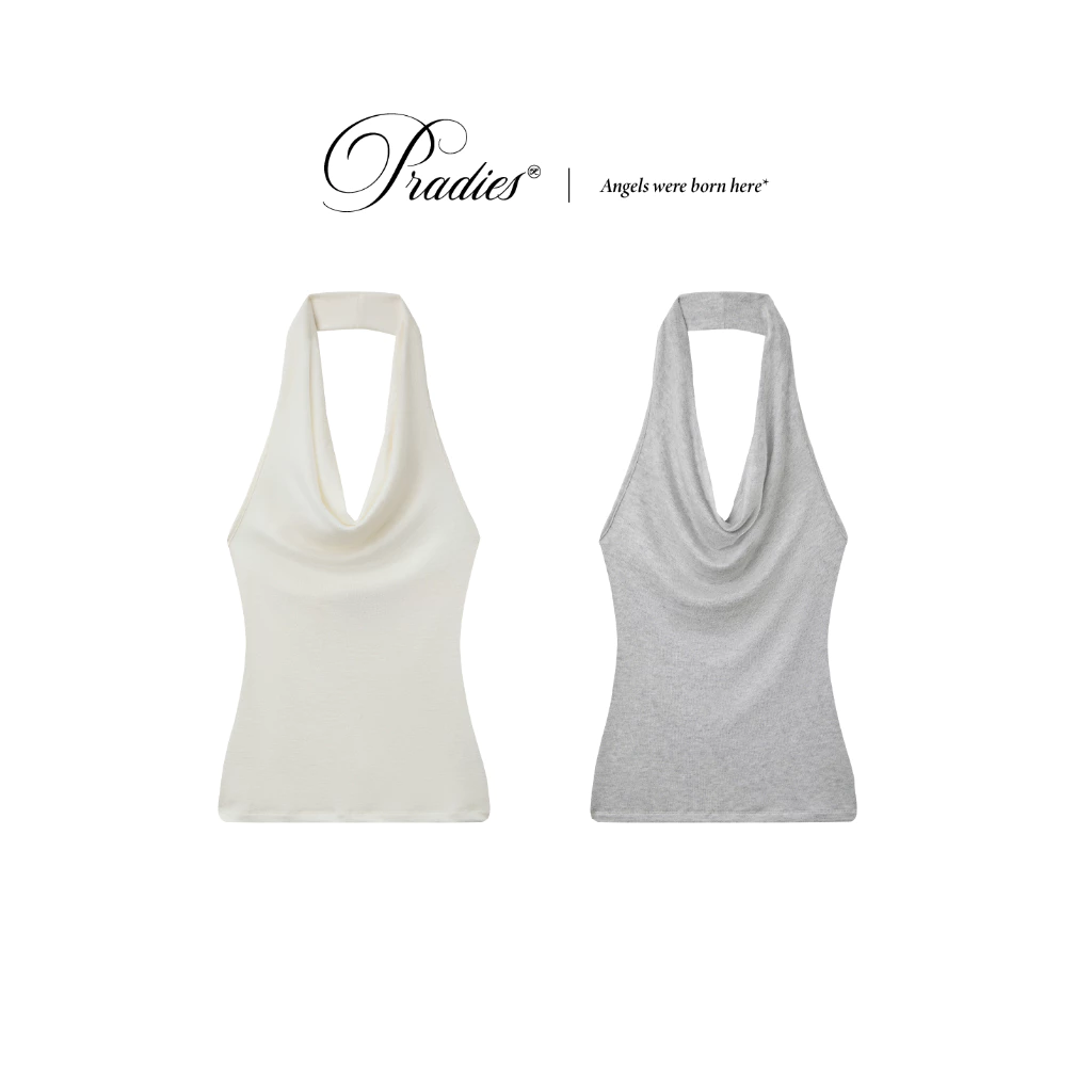 Áo Yếm Len Cổ Đổ PRADIES - Draped Halter Top