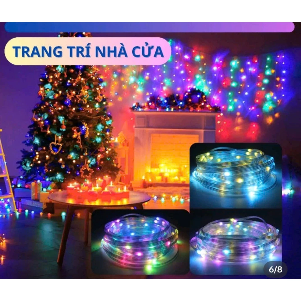Dải đèn led rgb 16 triệu màu nháy theo nhạc, có nhiều chiều dài 10m trang trí phòng đẹp lung linh