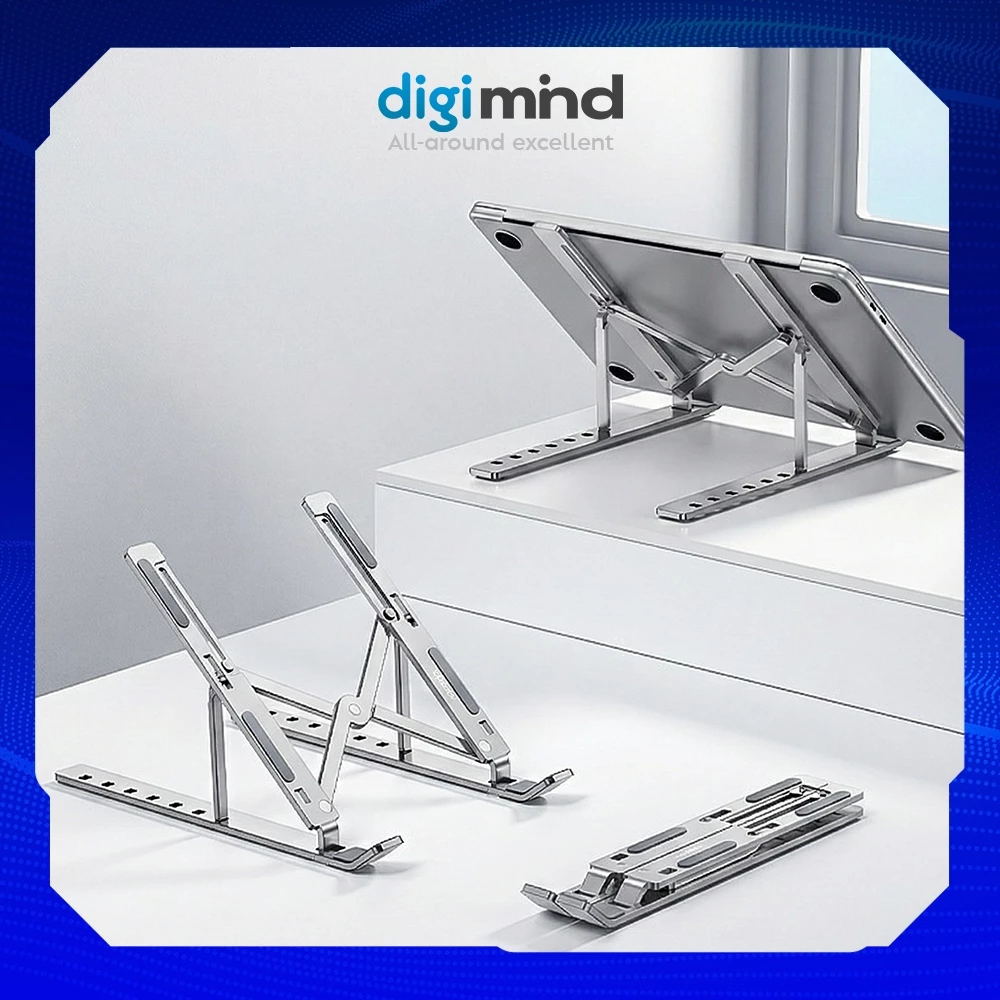 Giá Đỡ Laptop Yesido Hợp Kim Nhôm Gập Gọn, Tản Nhiệt, Có Thể Điều Chỉnh Độ Cao, Chống Trượt