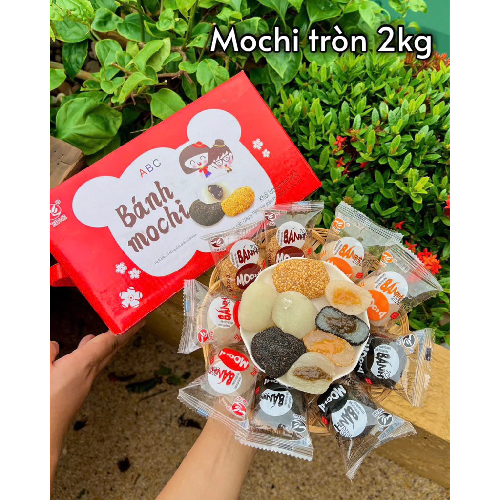 Thùng 2kg bánh mochi cô gái mè siêu mềm dẻo ngon hot ăn vặt tết