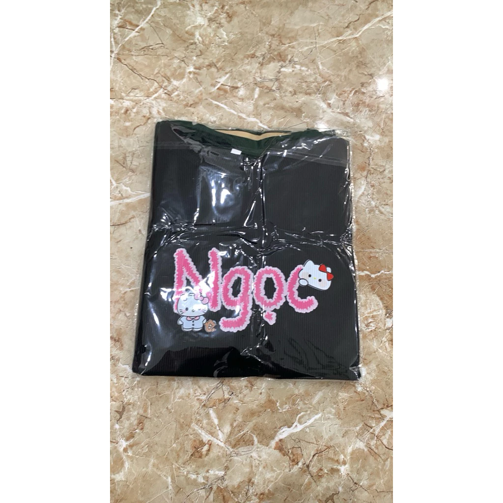 Áo babytee tăm nữ in chữ from vừa 35-55 kg