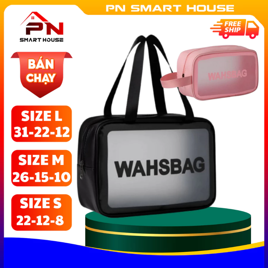Túi đựng mỹ phẩm, đựng đồ WASHBAG 3 size, chống thấm nước