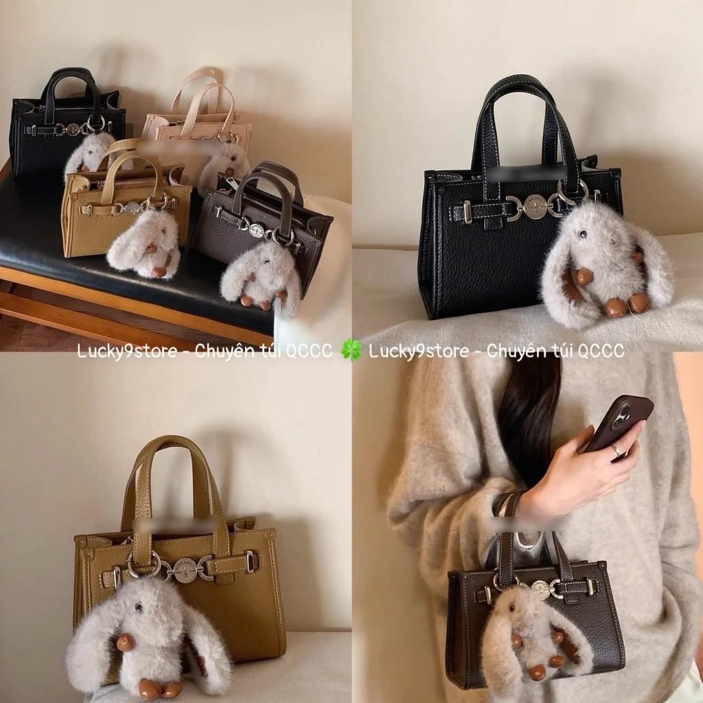Túi nữ Túi Chio quai xách da togo size 22 tặng charm thỏ bông mẫu mới 2026 phong cách Hàn Quốc hot trend Hs325#
