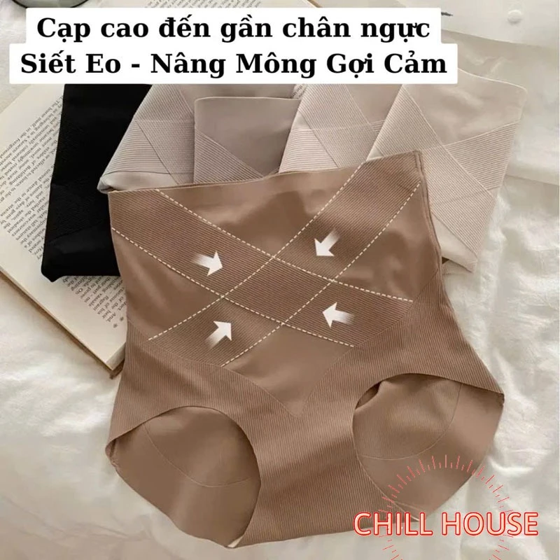 Quần gen bụng VECYLA - Quần nịt bụng G 303 cạp cao không lộ viền