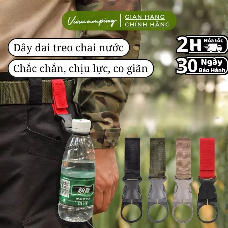 Dây Đai Treo Bình Nước Khoáng Camping Cắm Trại Leo Núi, Dây Đeo Nhựa ABS Cao Cấp Chắc Chắn Tện Lợi