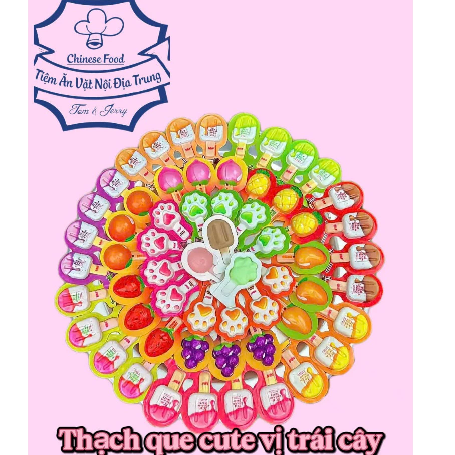 1Kg Thạch Que Kem Sữa Chua Cute Phô Mai Que Mix Nhiều Vị Trái Cây