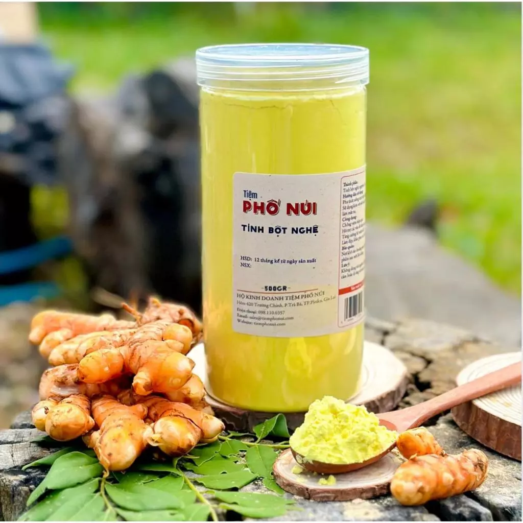 Tinh Bột Nghệ 500Gram - Tiệm Phố Núi