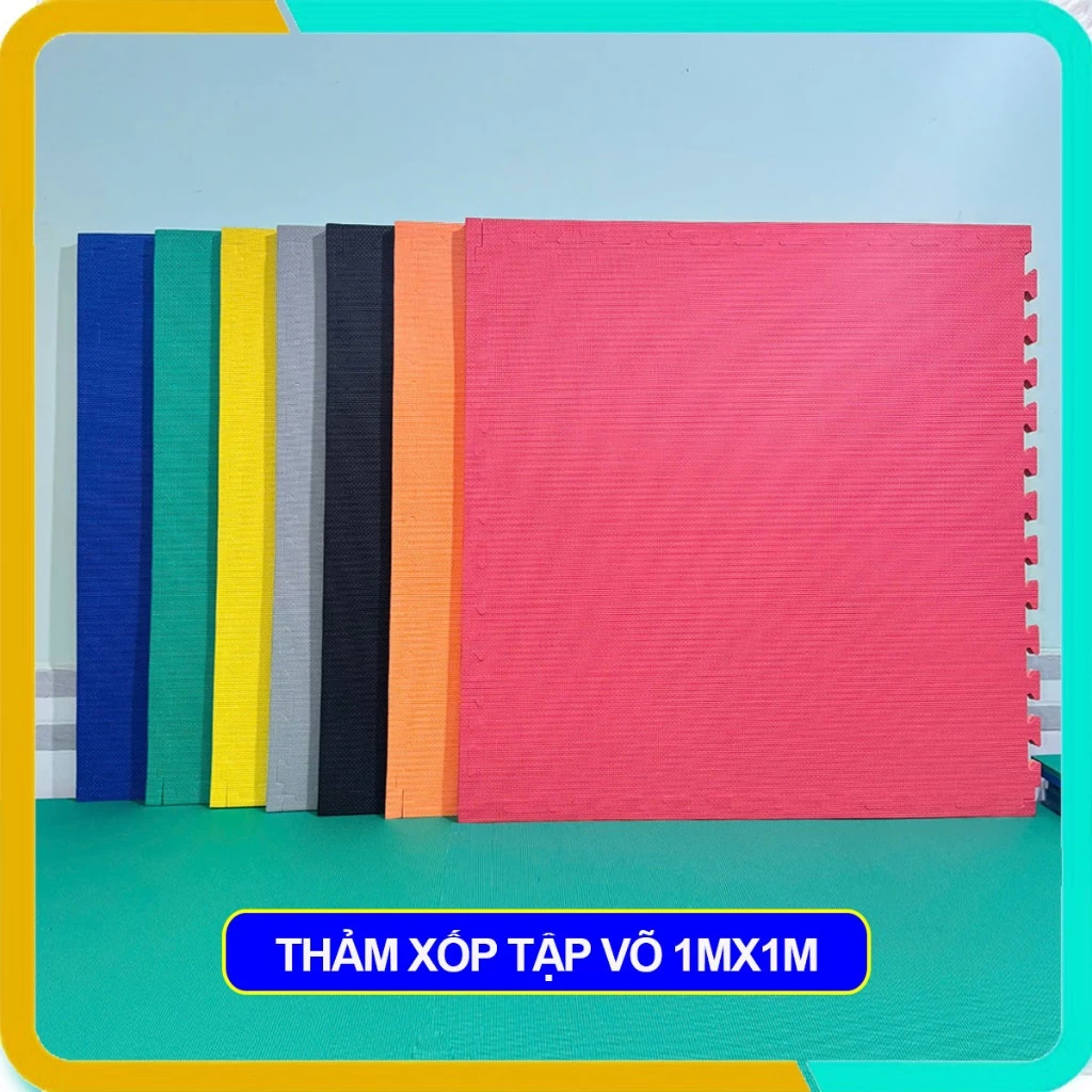 Thảm Xốp Tập Võ 1mx1m, Dày 2,6cm, Sản Xuất Tại Việt Nam, Luôn Có Sẵn Hàng, Nhiều Màu Lựa Chọn