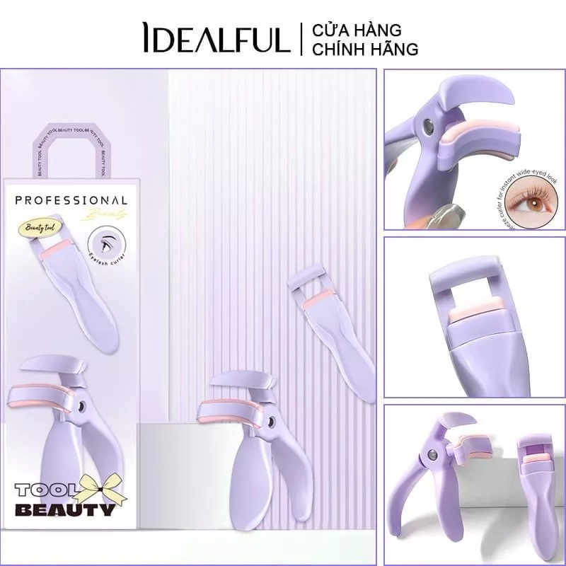 Kẹp Bấm Mi Góc Rộng Giúp Làm Cong Mi Idealful Eyelash Curler Set - BMS-330