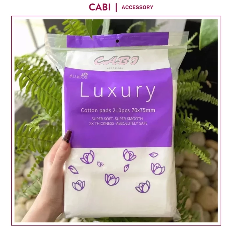 CB77 - Bông Tẩy Trang ALUCOS LUXURY 210M Size Lớn, bông dày mềm mịn, tự nhiên