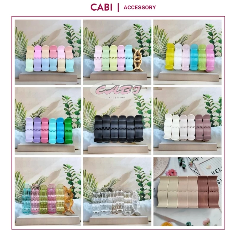 CB81 - Vỉ 12 Kẹp Tóc Càng Cua 5 Răng CABI Basic Cho Nữ