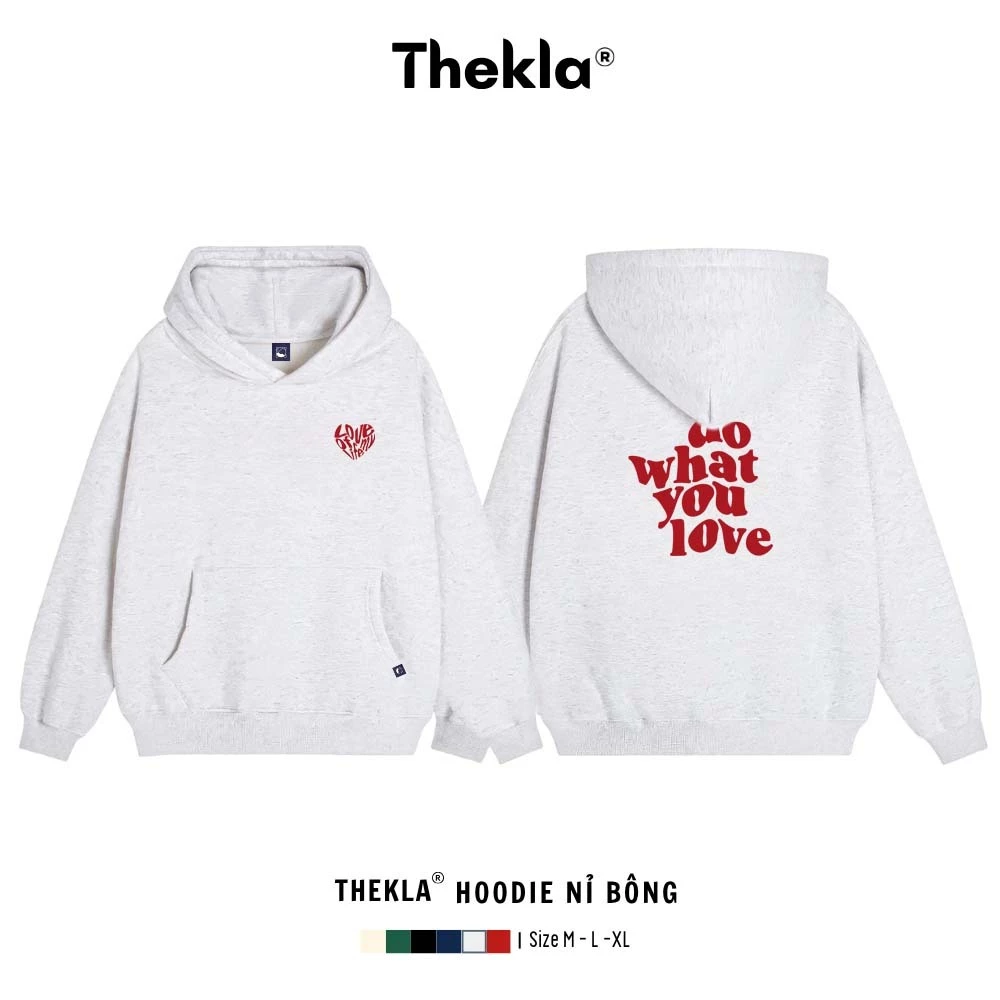 Áo Hoodie Couple In Chữ What Love By Thekla BST439 Unisex Chất Nỉ Lót Bông Mũ 2 Lớp Dày Dặn Cao Cấp Form Rộng