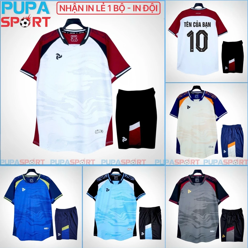 PUPA SPORT Bộ Quần Áo Bóng Đá Không Logo Jp STRIKER II Nhiều Màu Vải Thun Lạnh Cao Cấp Cho Nam Nữ-Pupasport